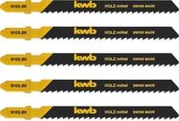 kwb Stichs&auml;gebl&auml;tter f&uuml;r Holz aus flexiblem HCS-Stahl mit Einnockenschaft