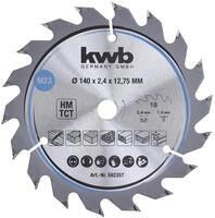 kwb Kreiss&auml;geblatt 140 x 12,75 mm - Schneller Schnitt f&uuml;r Weich- und Hartholz,