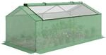 Outsunny Gew&auml;chshaus Fernster PE-Gitterfolie Garten 180 x 90 x 70cm Gr&uuml;n 