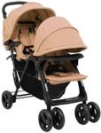 vidaXL Geschwisterwagen Klappbares Design Zwillingswagen Kinderwagen Baby Kinder