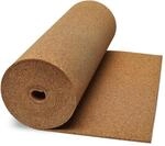 DECOSA Korkrolle 4 mm, unbehandelt, 1 Rolle &agrave; 5 m x 0,5 m x 4 mm (= 2,5 qm)