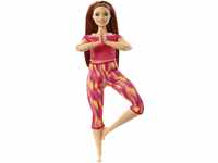 Barbie-Puppe, Serie Made to Move, Yoga roten Haaren und rotem Yoga-Outfit, inkl