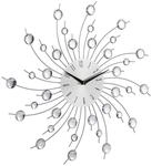 Relaxdays Wanduhr XL mit Glitzer, K&uuml;chenuhr gro&szlig;, Moderne Wohnzimmeruhr, Analoguhr