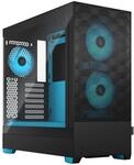 Fractal Design Pop Air RGB Cyan Core - Tempered Glass, Honeycomb Mesh Front, 3X...