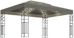 vidaXL Pavillon mit Doppeldach LED Lichterketten Gartenzelt Partyzelt Festzelt