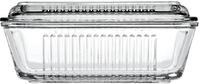 Pasabahce 97711 Butterdose, Frischhaltedose Gusto, 17 x 10,2 cm, 2-teilig aus Glas