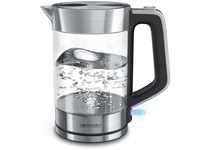 Arendo - Glas Wasserkocher Edelstahl - 1,7 Liter - 2200W - Cool-Touch-Griff - One