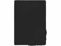 biberna Jersey-Elastic-Spannbetttuch 0077866 schwarz 1x 90x190 cm - 100x220 cm