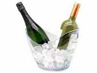 Vin Bouquet transparenter Sektkühler für zwei Flaschen, ABS, 23x29x40 cm