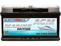 Effiziente AGM Batterie 120Ah Marine 12V für Wohnwagen: Optimale Leistung mit