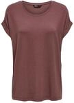 ONLY Damen Onlmoster S/S O-Neck Top Noos JRS, Rosa (Rose Brown), M