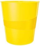 Leitz Papierkorb, 15 Liter, Kunststoff, Gelb, WOW, 52781016
