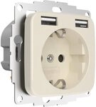 2USB Steckdose - Wandsteckdose mit 2 USB Ports 2,4A - Integriertes USB Ladeger&auml;t -