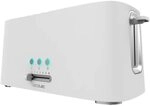 Cecotec Toaster Toast&Taste 9000 Doppel White aus Plastik mit 2 extra breiten kurzen
