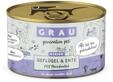 GRAU &ndash; das Original &ndash; Nassfutter f&uuml;r Hunde - Senior - Gefl&uuml;gel & Ente, 6er Pack