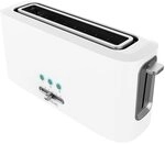 Cecotec Toaster Toast&Taste 9000 Doppel White aus Plastik mit 2 extra breiten kurzen