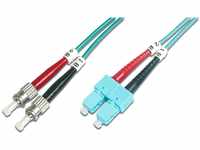DIGITUS DK-2512-02/3 – Glasfaserkabel OM3 – 2 m – ST zu SC – Duplex LWL Kabel