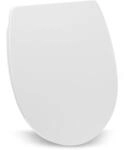 WENKO Toilettendeckel mit Absenkautomatik, hohe Belastbarkeit bis 350 kg, ovaler WC
