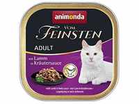 animonda Vom Feinsten Adult Katzenfutter, Nassfutter für Erwachsene Katzen, mit Lamm