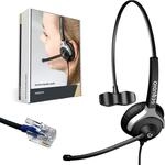 GEQUDIO Headset kompatibel mit Cisco Telefon - inklusive RJ Kabel - Kopfh&ouml;rer &