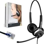 GEQUDIO Headset kompatibel mit Cisco Telefon - inklusive RJ Kabel - Kopfh&ouml;rer &