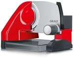 GRAEF. Allesschneider SKS500 rot, kompakter Metall-Allesschneider mit erh&ouml;hter