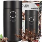 Adler AD 4446bs Elektrische Kaffeem&uuml;hle aus Edelstahl, 150 W, F&uuml;llmenge bis...
