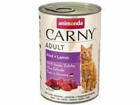 animonda Carny Adult Katzenfutter, Nassfutter für ausgewachsene Katzen, Rind + Lamm,