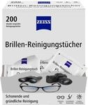 ZEISS Brillen-Reinigungst?cher mit Alkohol 200 St?ck zur schonenden & gr?ndlichen