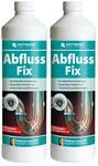 HOTREGA Abfluss Fix 2x 1 Liter Konzentrat | Rohrreiniger gegen Haare, Fett &