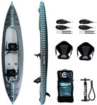 Coasto, Capitole, Aufblasbares Kajak, Grau/Gr&uuml;nes Wasser, 2P, Unisex-Adult
