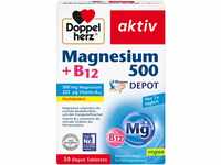 Doppelherz Magnesium 500 + B12 2-Phasen – Hochdosiert mit 500 mg Magnesium pro