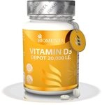 BIOMENTA Vitamin D3 I 120 vegetarische Tabletten mit 20.000 I.E. pro Einheit I