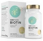 Biotin Tabletten - Hochdosiert mit 10.000 mcg D-Biotin pro Tablette - 365 vegane