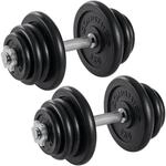 SONGMICS Hantelset aus Gusseisen, 2 x 25 kg, verstellbar