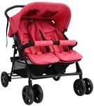 vidaXL Geschwisterwagen Klappbares Design Zwillingswagen Kinderwagen Baby Kinder