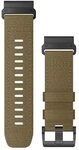 Garmin QuickFit Ersatz-Uhrenarmband, 26 mm, Coyote Tan Nylonband, hautfarben,