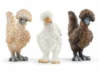 schleich FARM WORLD 42574 Bauernhof Realistisches Hühner Spielset - 3-Teiliges Tiere
