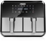 Princess Hei&szlig;luftfritteuse Doppelkammer 2x4 L, Dual Airfryer 8 L mit 8 Programmen,