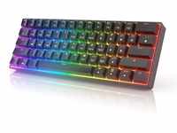 HK Gaming GK61 mechanische 60 Prozent Tastatur | 61 programmierbare Tasten mit...