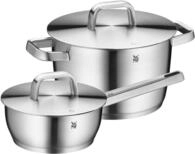 WMF Iconic Topfset Induktion 2-teilig, Kochtopf Set mit Metalldeckel, Cromargan