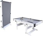 Cougar Hustle XL Billardtisch 6ft in Wei&szlig;/Grau | Pooltisch klappbar inkl. Zubeh&ouml;r 