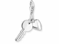 THOMAS SABO Damen Charm-Anhänger Schlüssel mit Herz silber 925 Sterlingsilber