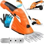 MASKO&reg; Grasschere Strauchschere Set mit Akku 7,2V 2000mA/h elektrische Garten