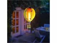 Northpoint LED Solar Laterne Lampion Heißluftballon Metall-Gestell Windlicht...