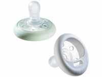 Tommee Tippee Breast-Like Soother, Skin-Like Texture, Symmetrical Orthodontic Design,