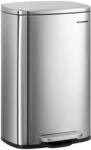 SONGMICS M&uuml;lleimer K&uuml;che, 50 Liter, Abfalleimer, Treteimer, mit Deckel, Softclose,