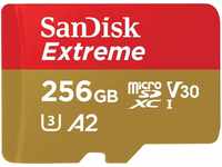 SanDisk Extreme microSD Karte für mobiles Gaming 256 GB, Unterstützt mit A2...
