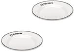 Petromax Emaille Teller 2er Set wei&szlig; (18 cm), Leichtes und robustes Campinggeschirr