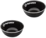 Petromax Emaille Schalen 2er Set schwarz (160 ml), Leicht, robust und sto&szlig;sicher,
